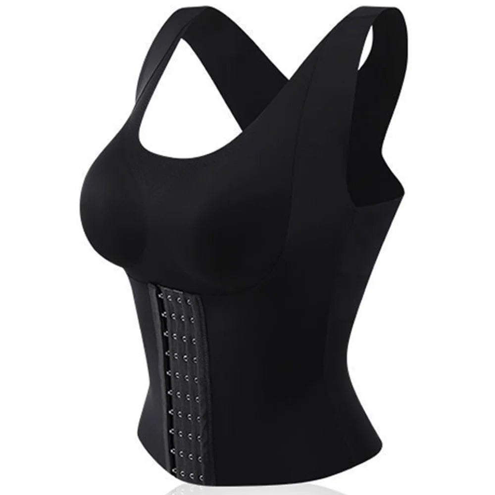 3-in-1 Shaping Vest with Back Support And Built-In Bra