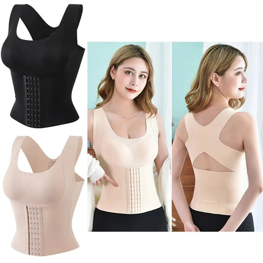 3-in-1 Shaping Vest with Back Support And Built-In Bra